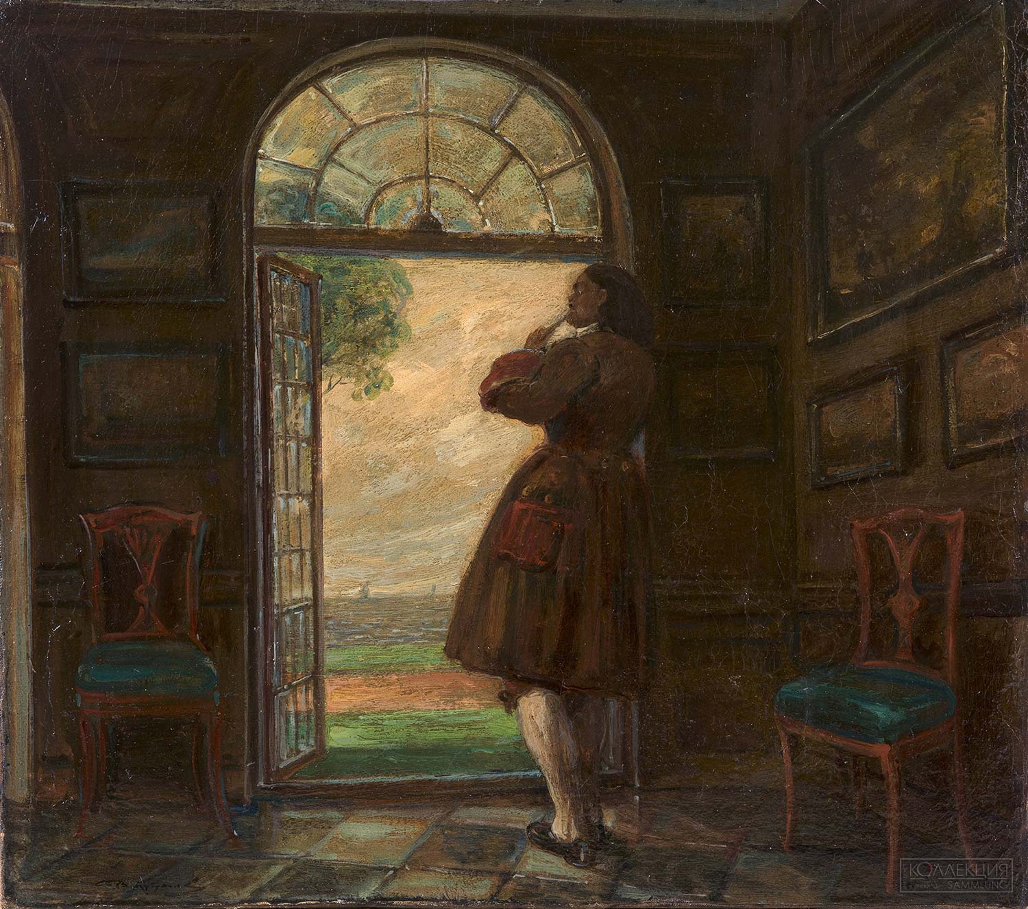 Кучумов Василий Никитович (1888-1959). Пётр I в Монплезире. 1900—1910. Государственный музей-заповедник «Петергоф»