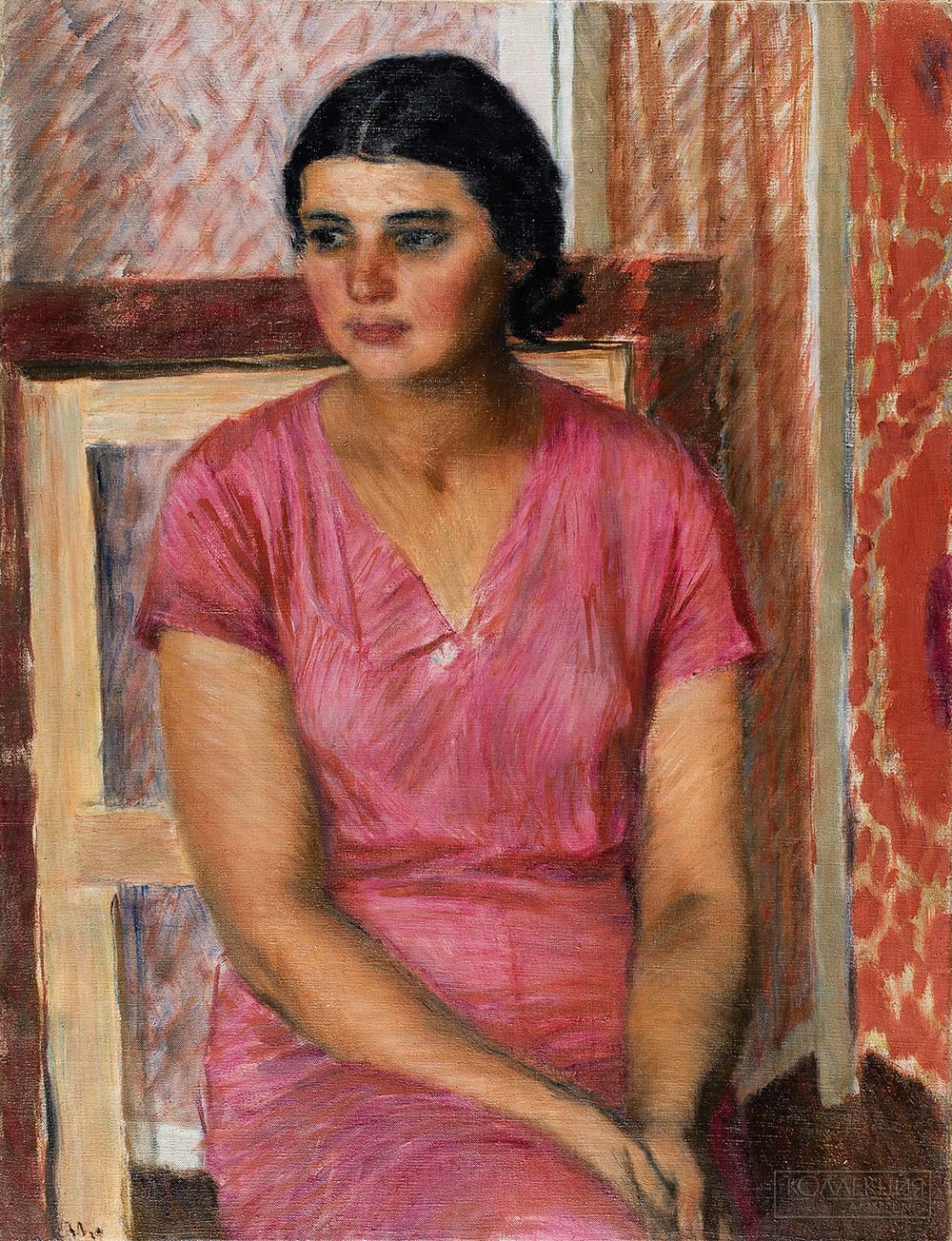 Лебедев Владимир Васильевич (1891–1967). Девушка в розовом. 1933–1937. Государственный музей-заповедник «Петергоф»