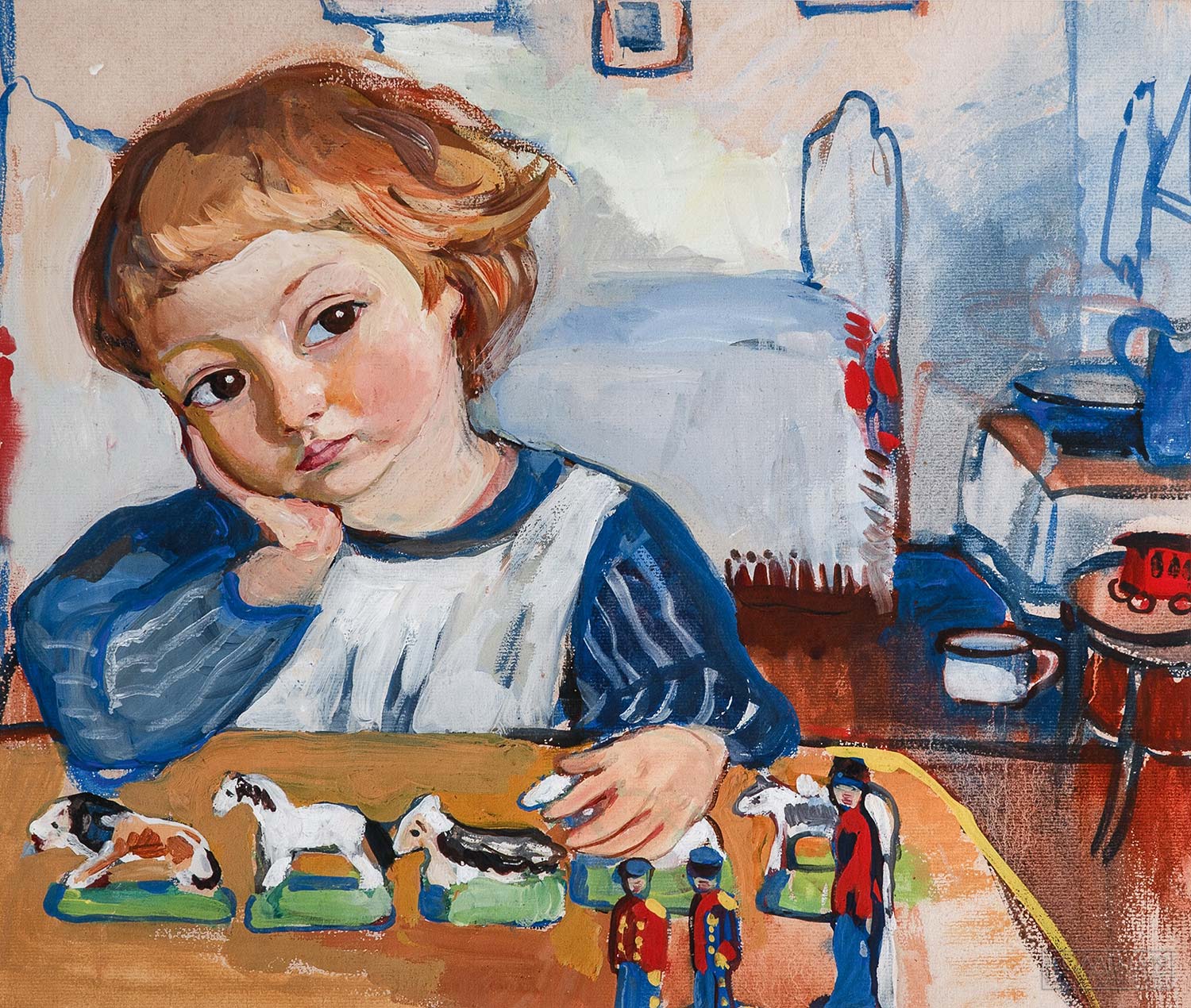 Серебрякова Зинаида Евгеньевна (1884-1967). Шура Серебряков в Нескучном. 1909. Государственный музей-заповедник «Петергоф»