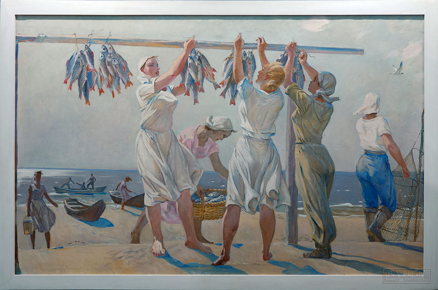 Дейнека Александр Александрович (1899-1969). У моря. 1957. Холст, масло. 130 × 200. ГРМ