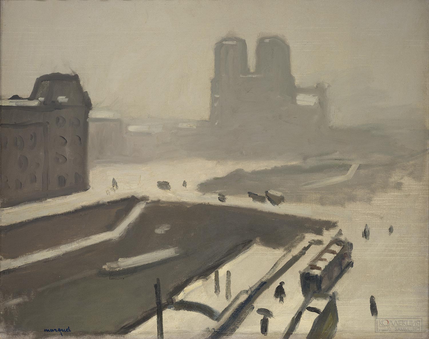 Альбер Марке (Albert Marquet; 1875-1947). Парижской богоматери зимой (Собор парижской богоматери, снег, зима). 1908. Холст, масло. ГМИИ им. А.С. Пушкина