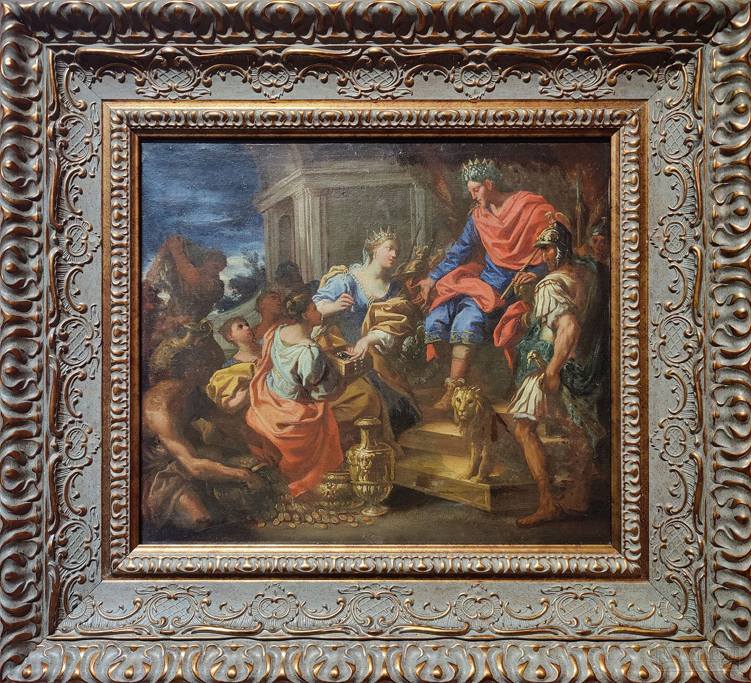Франческо Солимена (1657-1747) Школа (?). Царица Савская перед Соломоном. Перв. пол. ХVIII в. Холст, масло. Серпуховский историко-художественный музей
