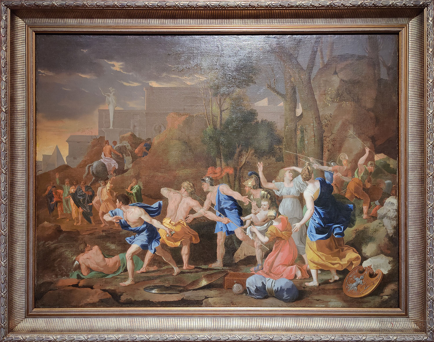 Никола Пуссен (1594-1665) мастерская (?). Спасение младенца Пирра. Сер. XVII в. Холст, масло. Серпуховский историко-художественный музей