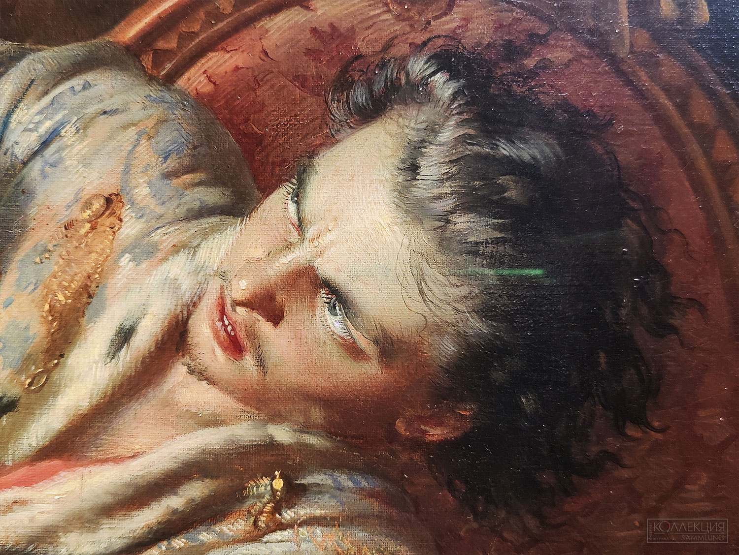 Маковский Константин Егорович (1839-1915). Агенты Дмитрия Самозванца убивают сына Бориса Годунова. 1862. Холст, масло. ГТГ (Фрагмент)