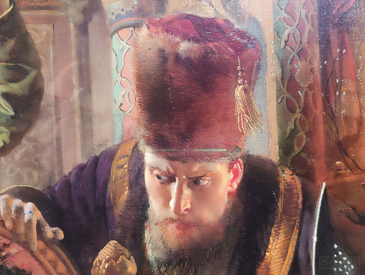 Маковский Константин Егорович (1839-1915). Агенты Дмитрия Самозванца убивают сына Бориса Годунова. 1862. Холст, масло. ГТГ (Фрагмент)