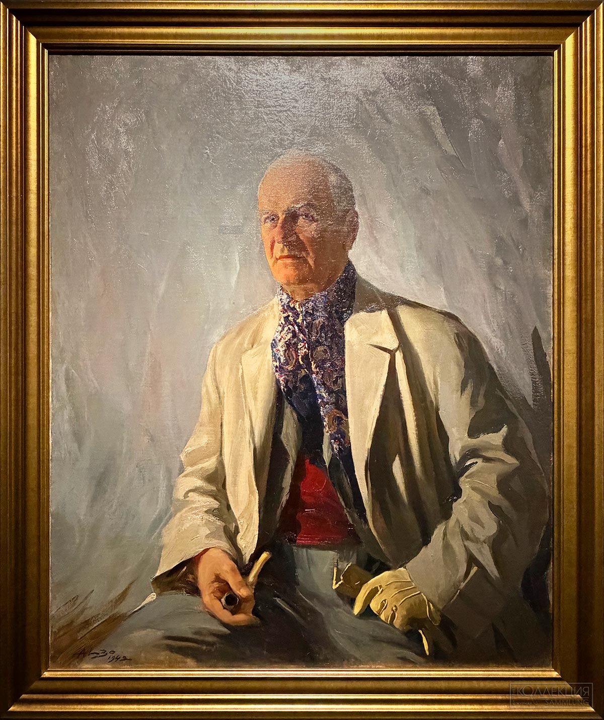 Август Альбо (1893-1963). Портрет художника Константина Горбатова. 1942. Холст, масло. 110 × 90. Музей «Новый Иерусалим»