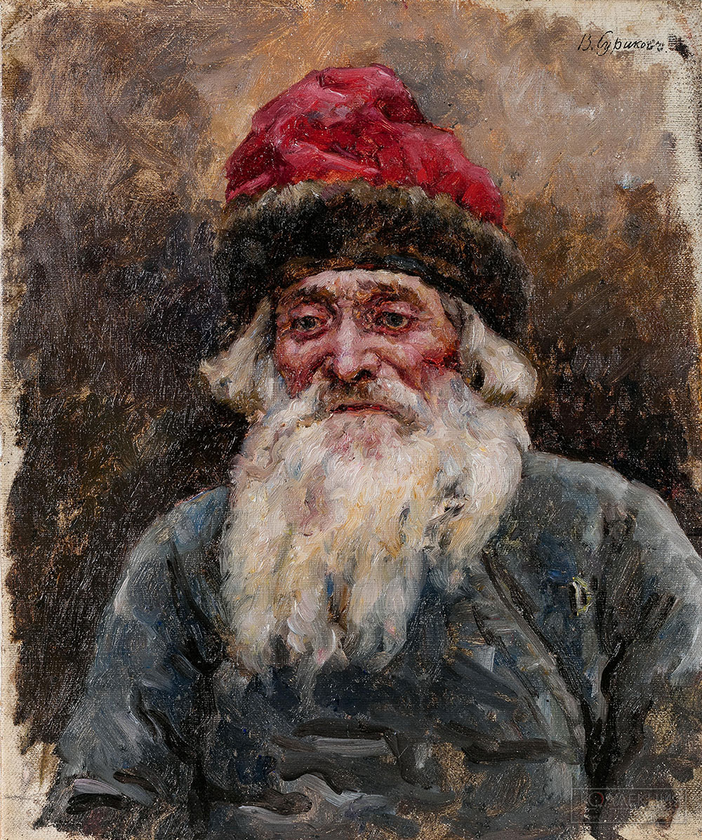 Суриков Василий Иванович (1848-1916). Портрет старика. Этюд к картине «Боярыня Морозова». Последняя четверть XIX века. © Музей «Новый Иерусалим»