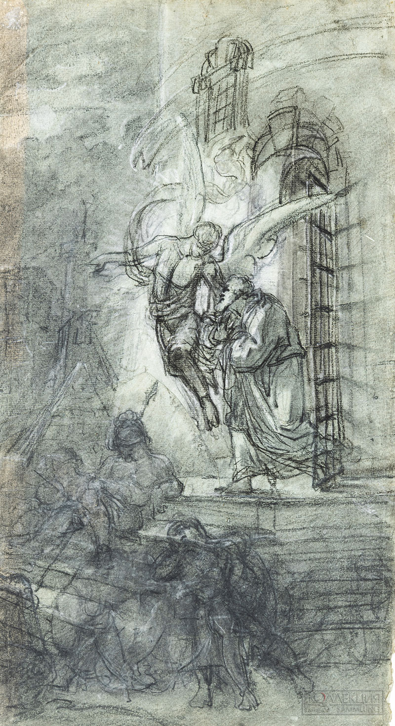 Витберг А.Л. Эскиз к картине «Изведение апостола Петра из темницы». 1806. Из собрания Музея архитектуры им. А.В. Щусева