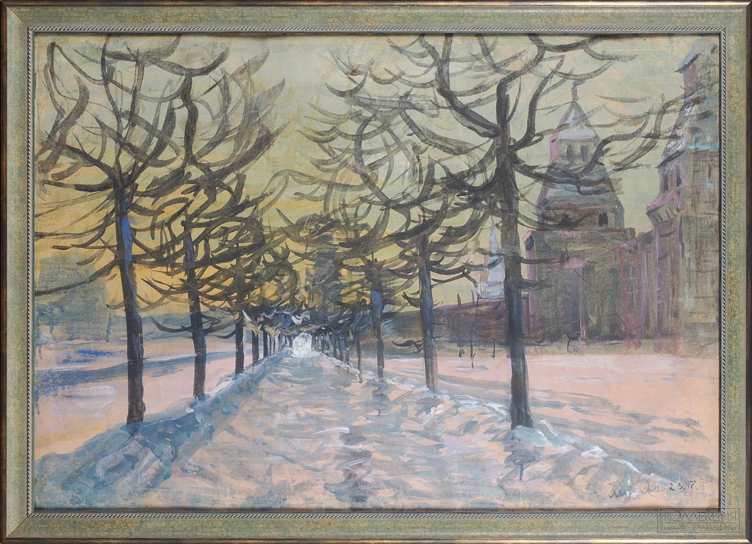 Чернышёв Борис Петрович (1906–1969). Аллея вдоль Кремлевской набережной. 1947. © Музей «Новый Иерусалим»