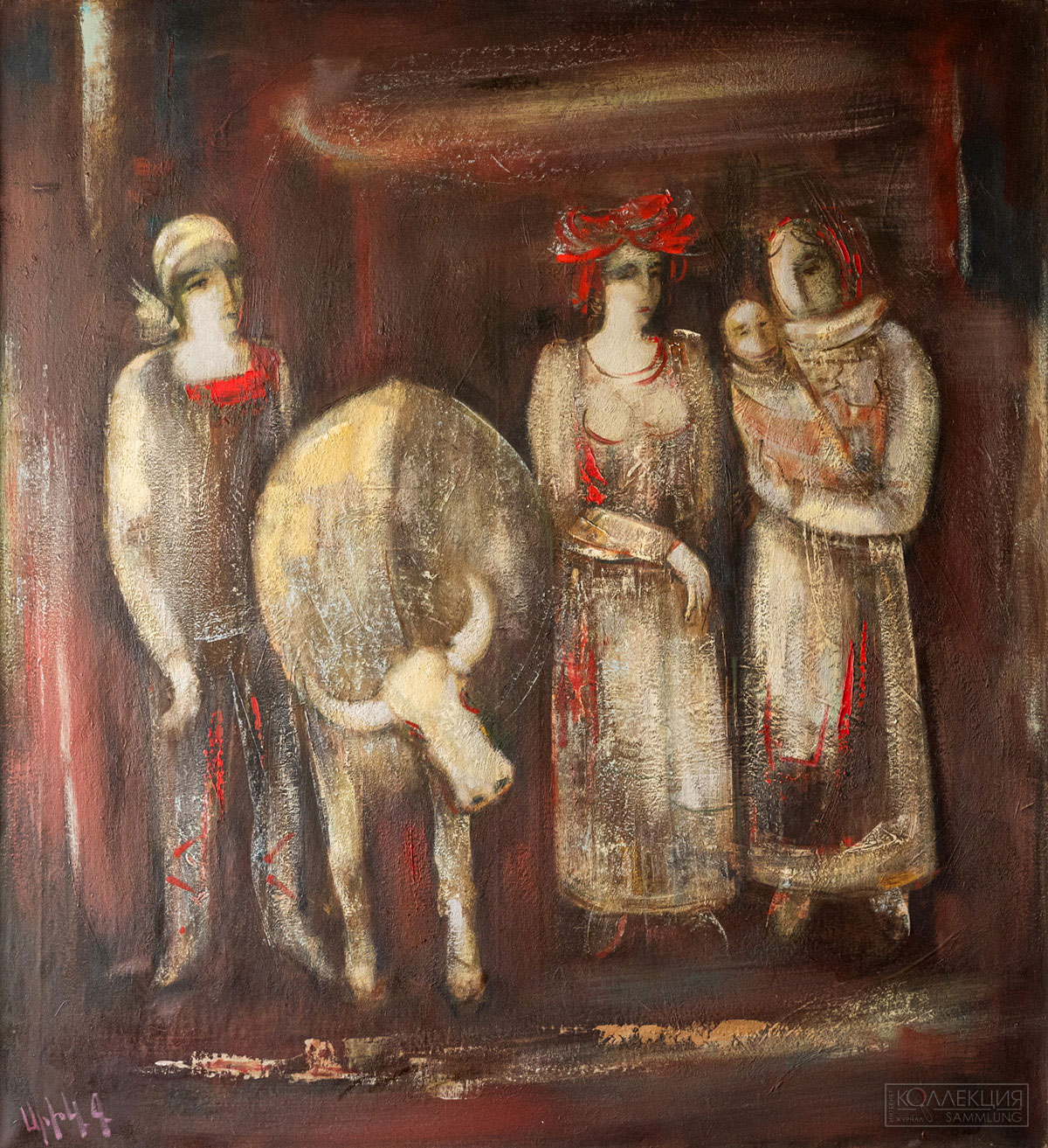 Григорян Юрий Суренович. Тёплый день Арцаха. 2011. Холст, масло. 110 × 100. Собственность автора