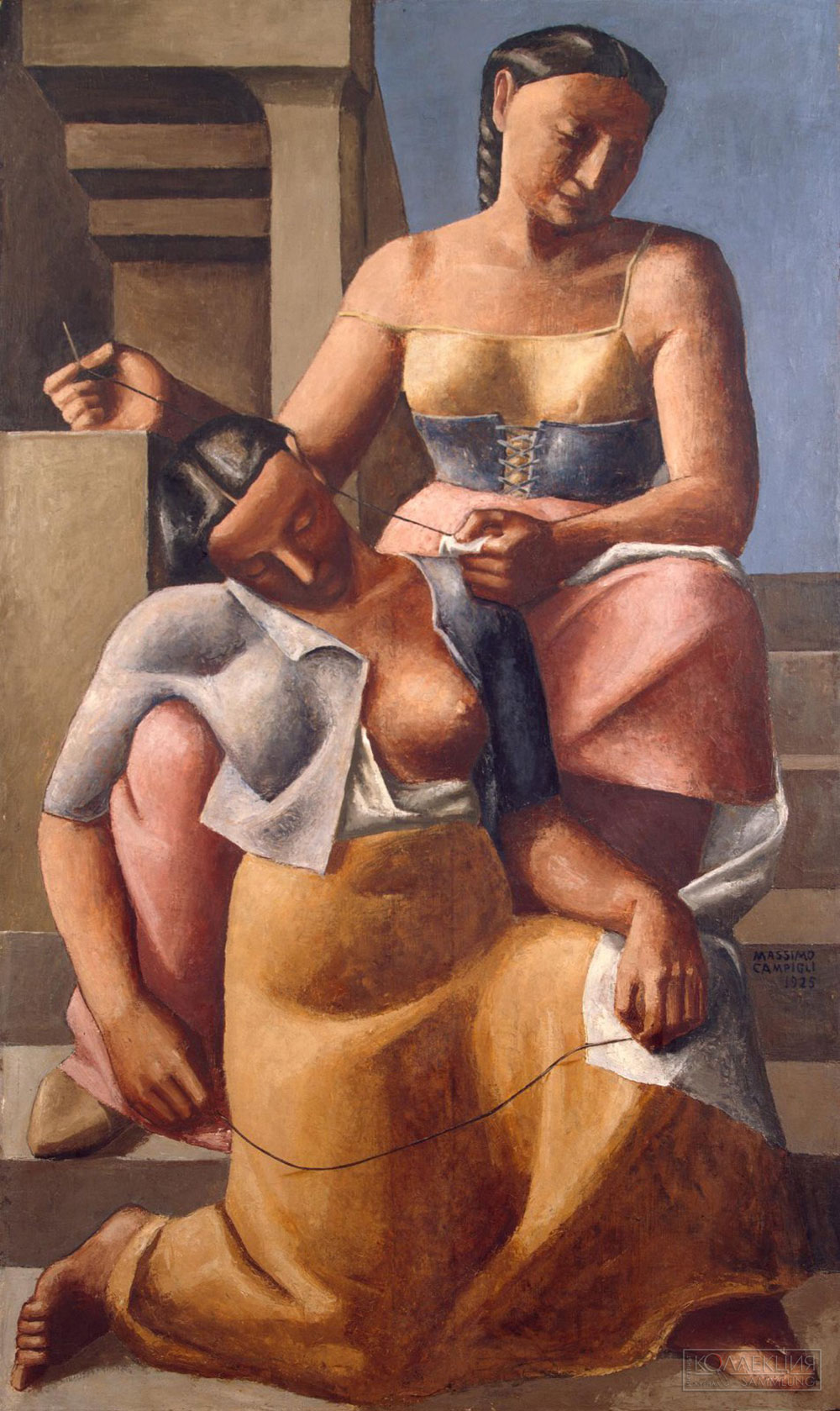 Массимо Кампильи (настоящее имя — Макс Иленфельдт, 1895–1971). Швеи. 1925. Холст, масло. 162 × 97. Государственный Эрмитаж