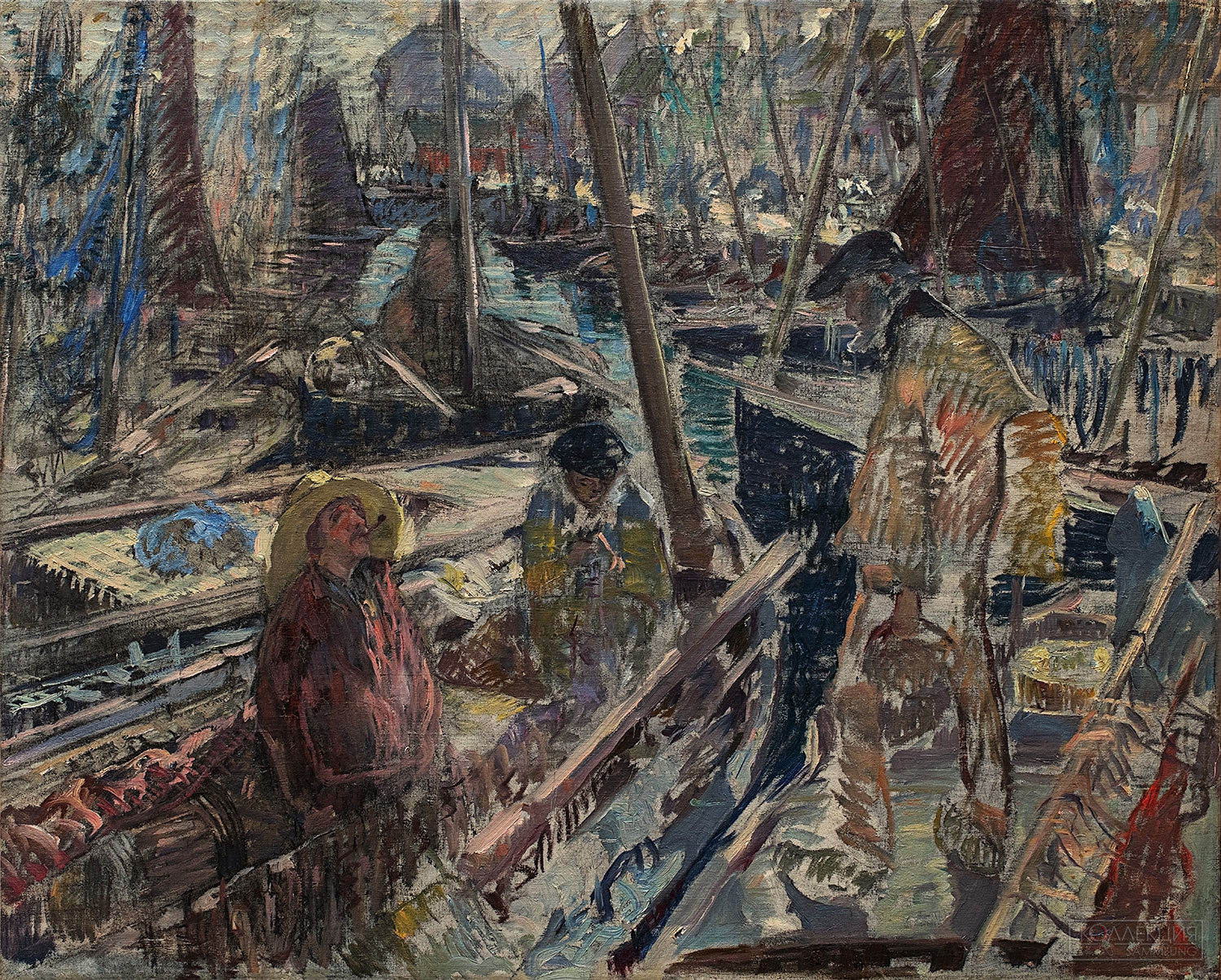 Кузнецов Константин Павлович (1863-1936). Рыбаки в Конкарно. Эскиз. Государственный Эрмитаж