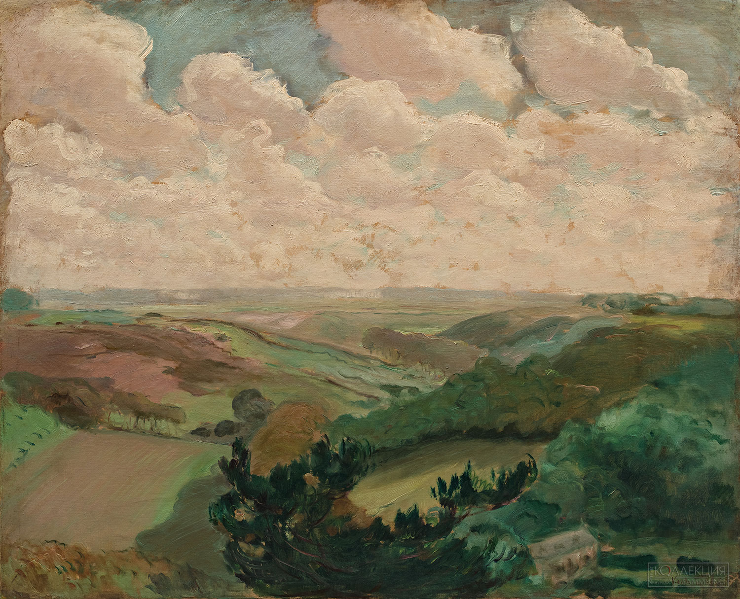 Кузнецов Константин Павлович (1863-1936). Долина Ле-Гран-Даль. Весна. Свежий ветер. Государственный Эрмитаж